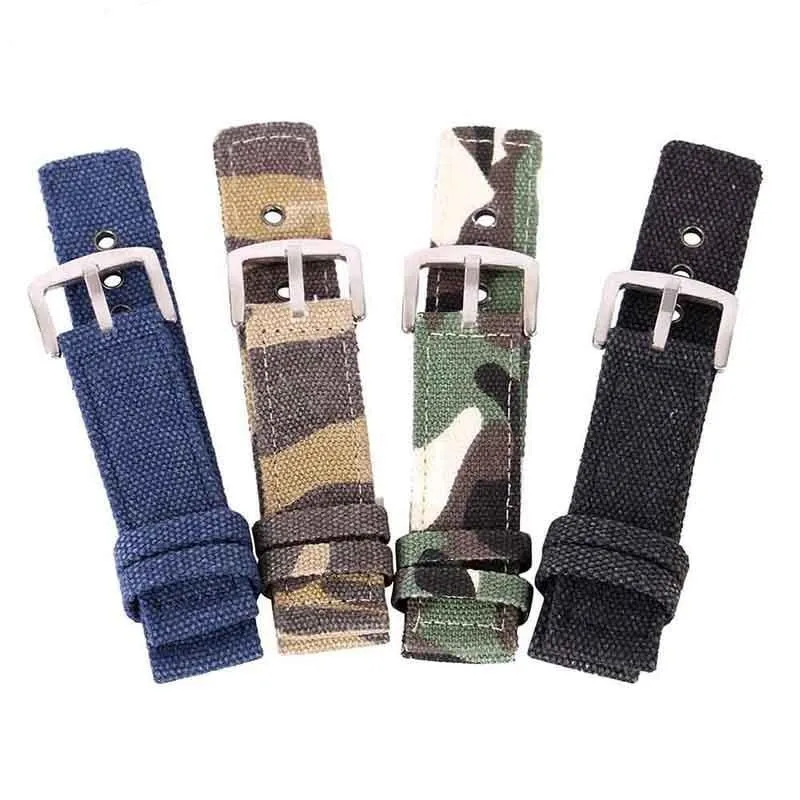 High Quality Canvas Camouflage Watch Band Strap For Men Women, Watches Belt Accessories 18mm 20mm 22mm 24mm Wrist Bracelet Watchbands Unisex