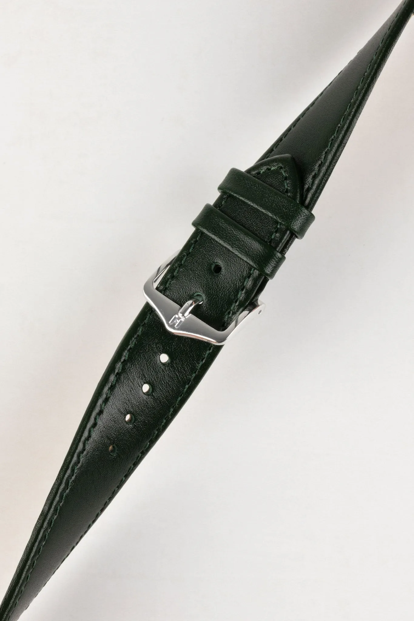 Hirsch OSIRIS Calf Leather Watch Strap in GREEN
