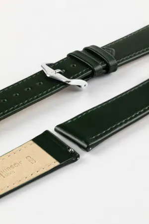 Hirsch OSIRIS Calf Leather Watch Strap in GREEN