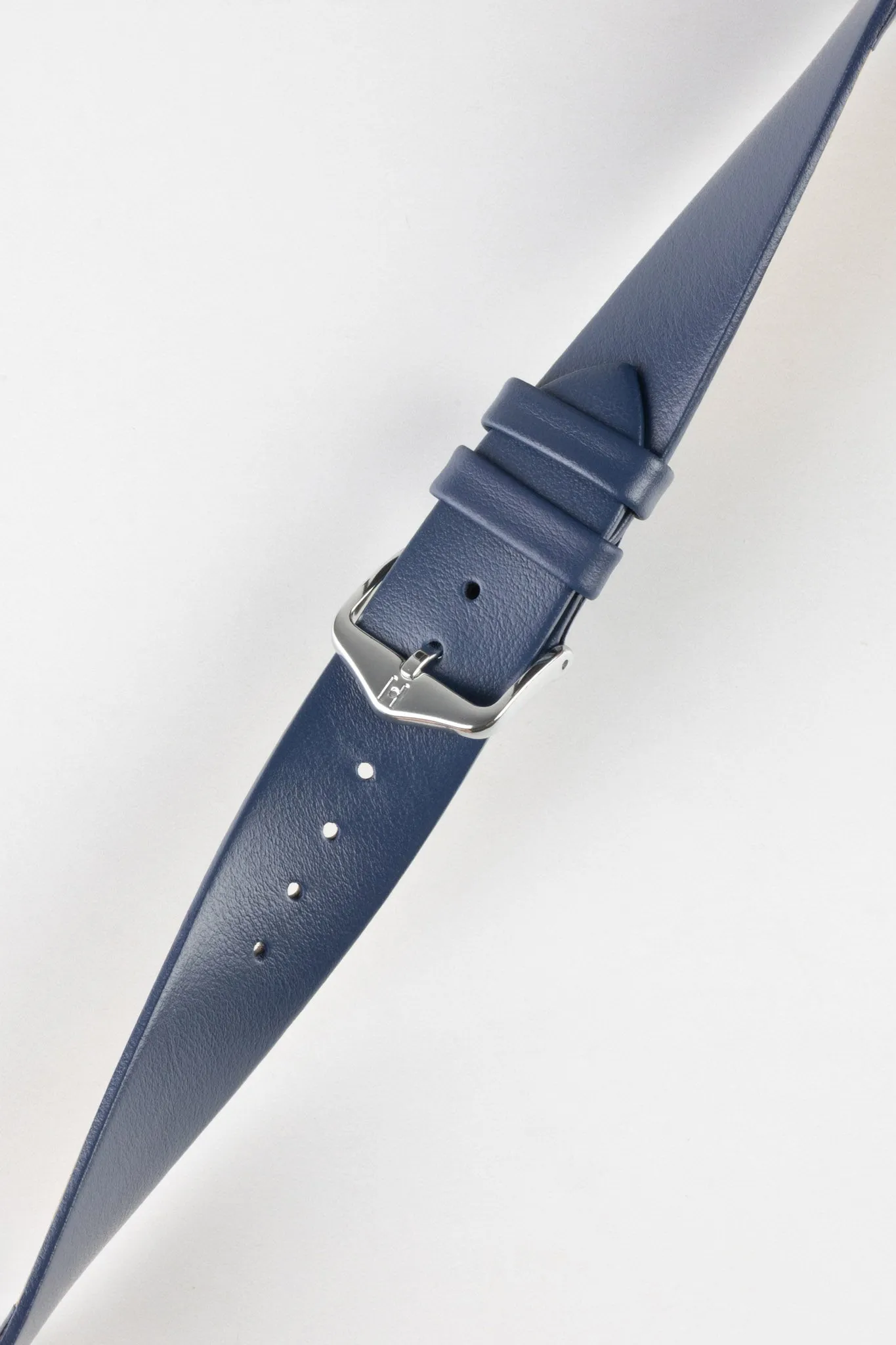 Hirsch TORONTO NQR Fine-Grained Leather Watch Strap in BLUE