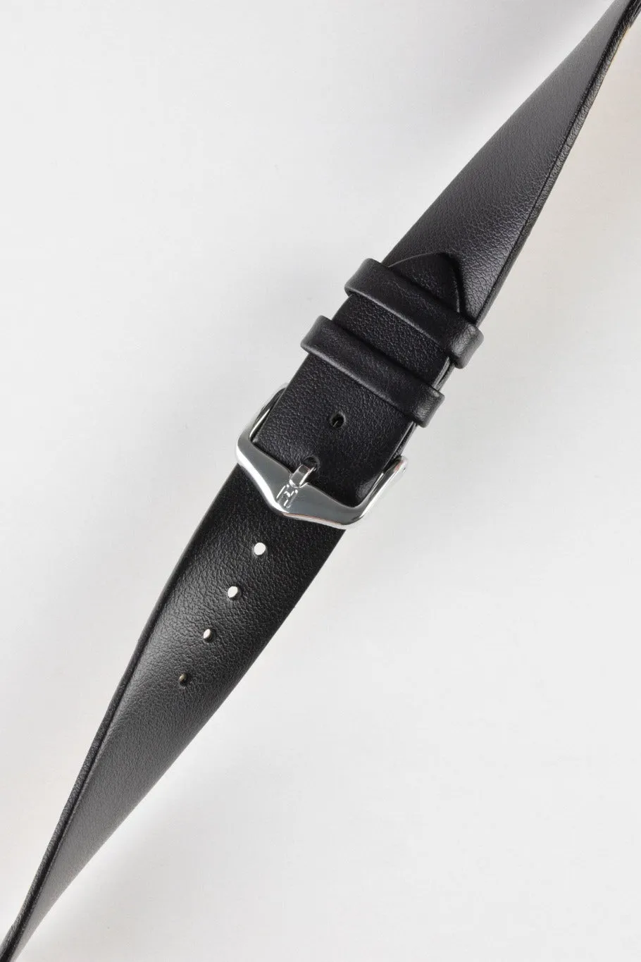 Hirsch TORONTO Quick Release Fine-Grained Leather Watch Strap in Black