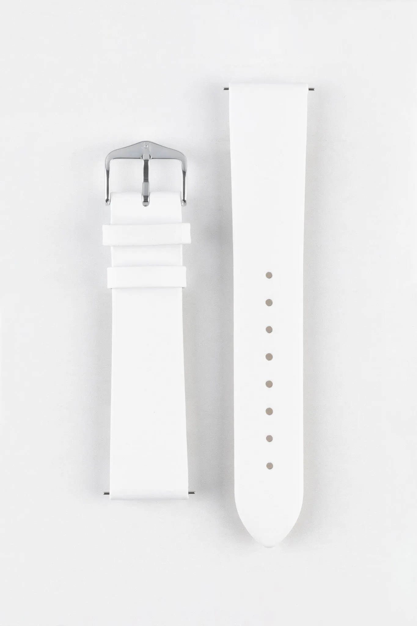 Hirsch TORONTO Quick-Release Fine-Grained Leather Watch Strap in WHITE