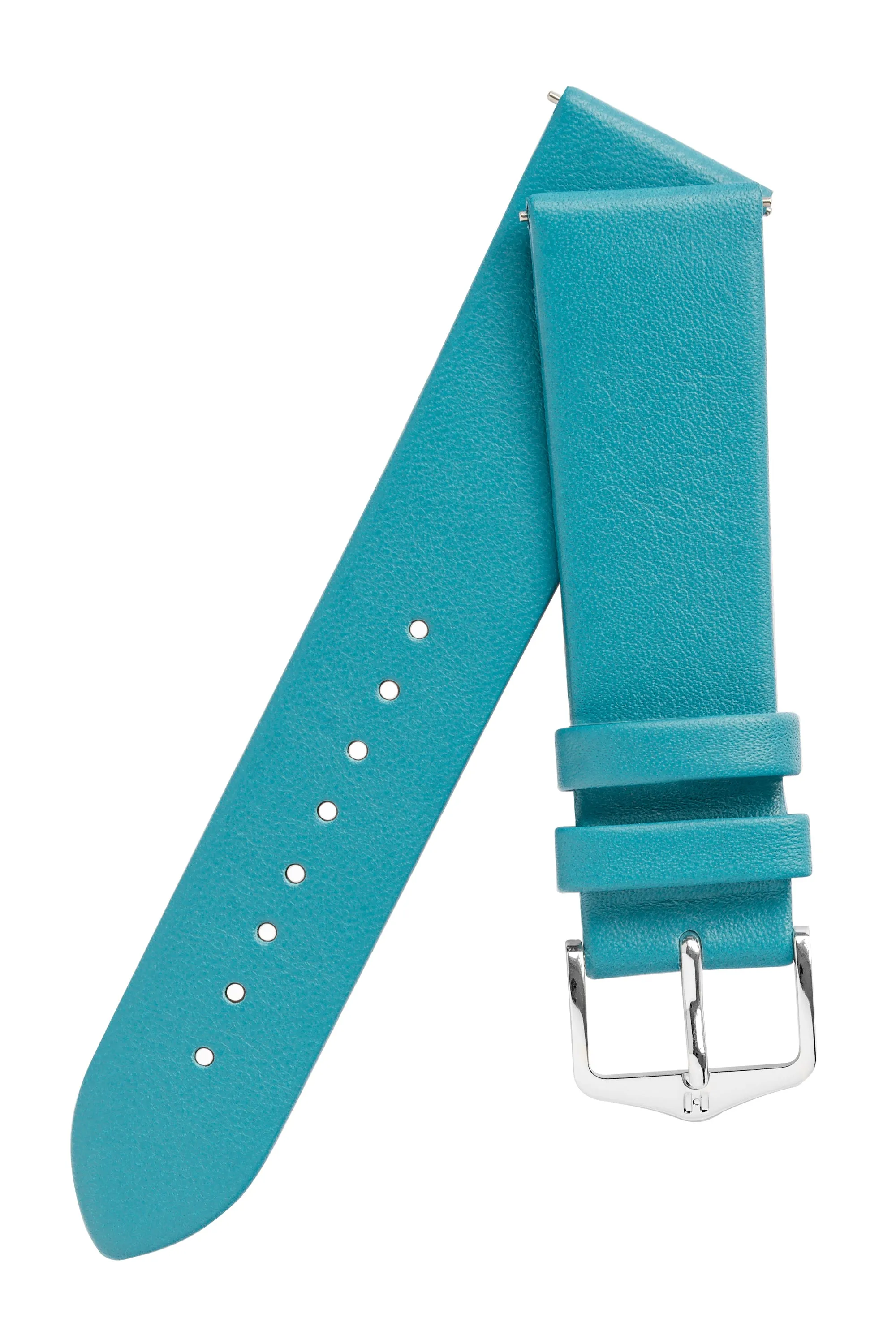 Hirsch VIAZZA Ladies Leather Quick-Release Watch Strap in PETROL