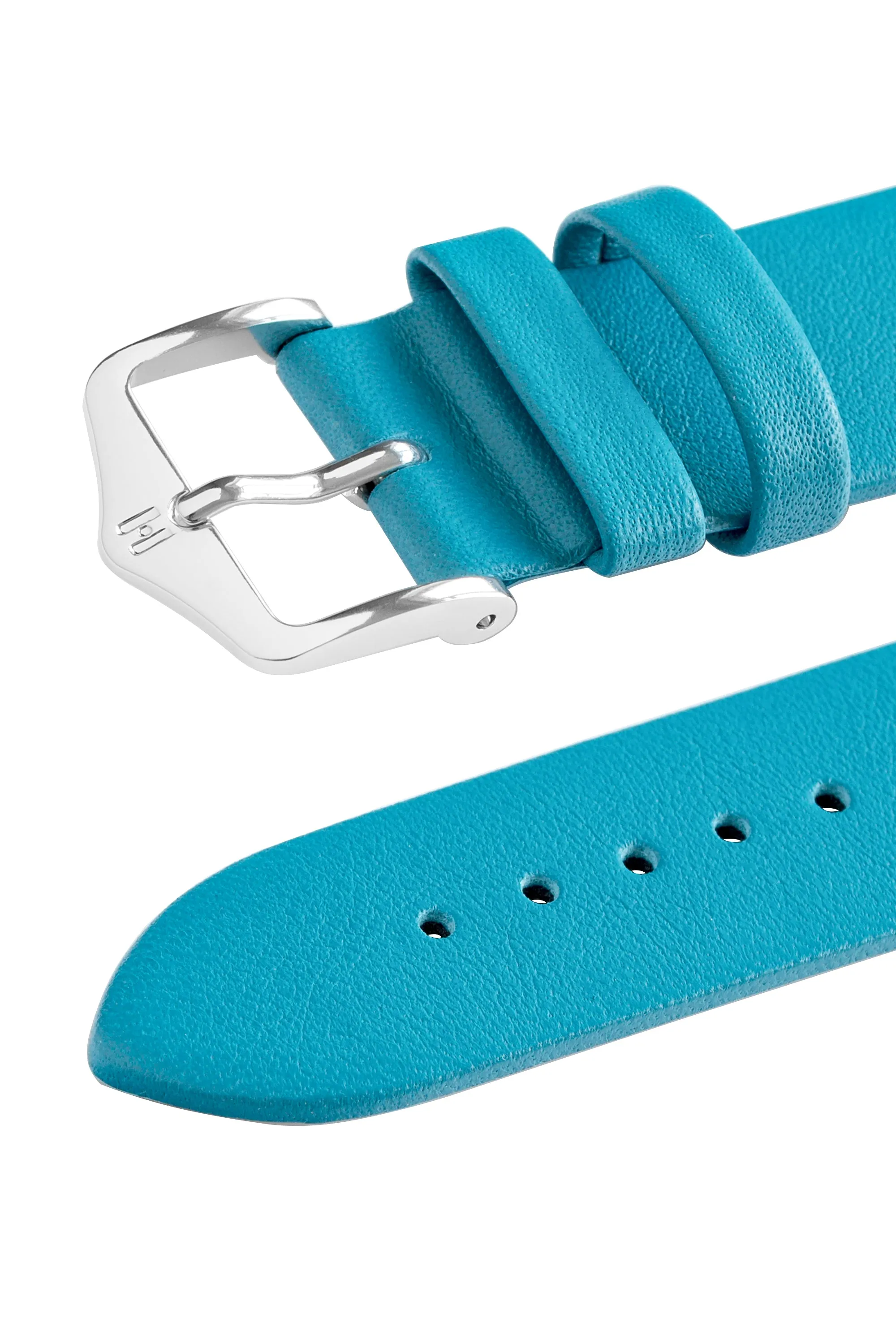 Hirsch VIAZZA Ladies Leather Quick-Release Watch Strap in PETROL