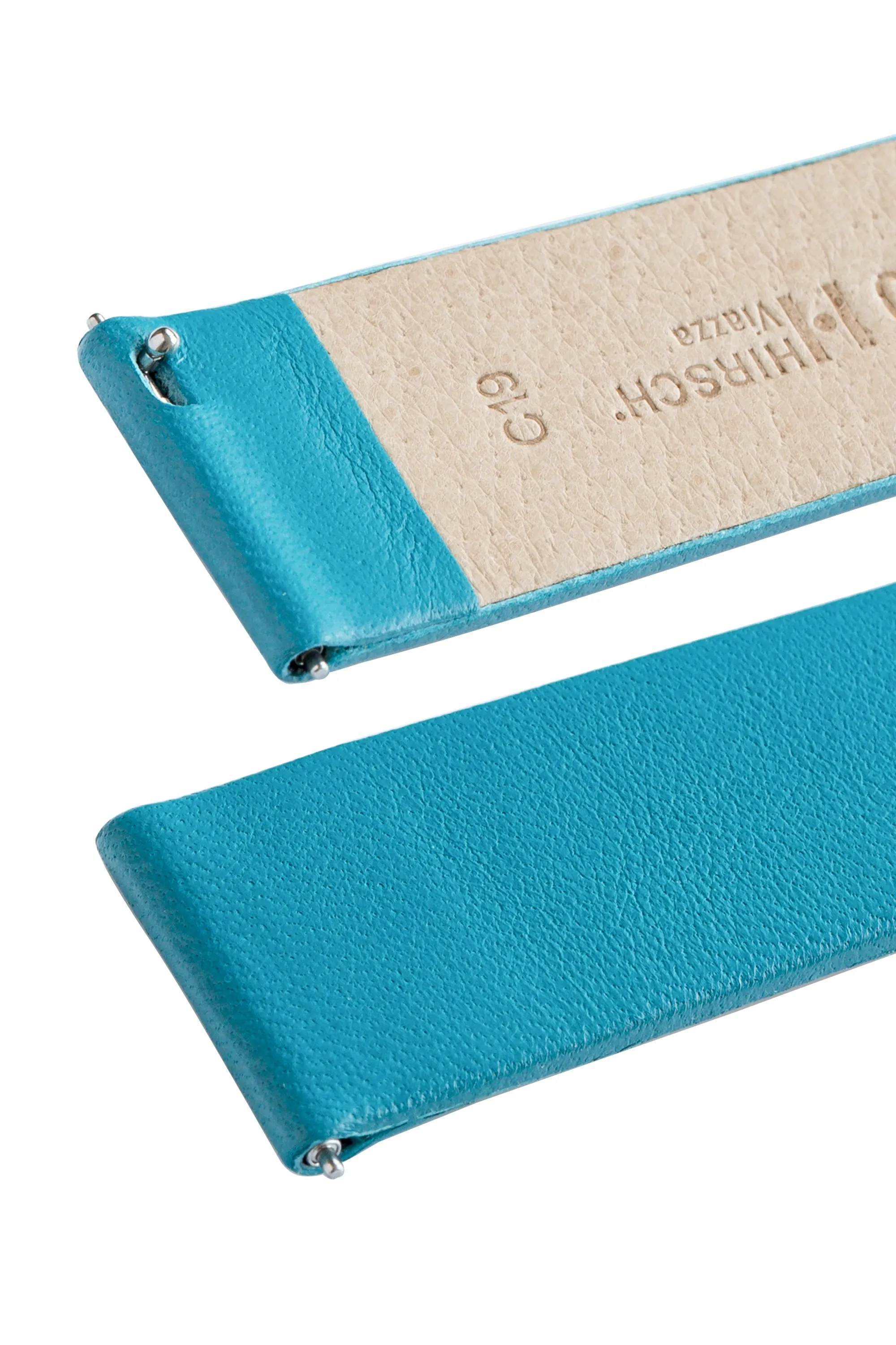 Hirsch VIAZZA Ladies Leather Quick-Release Watch Strap in PETROL
