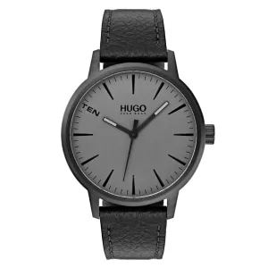 Hugo Boss Stand Grey Leather Quartz Men's Watch 1530074