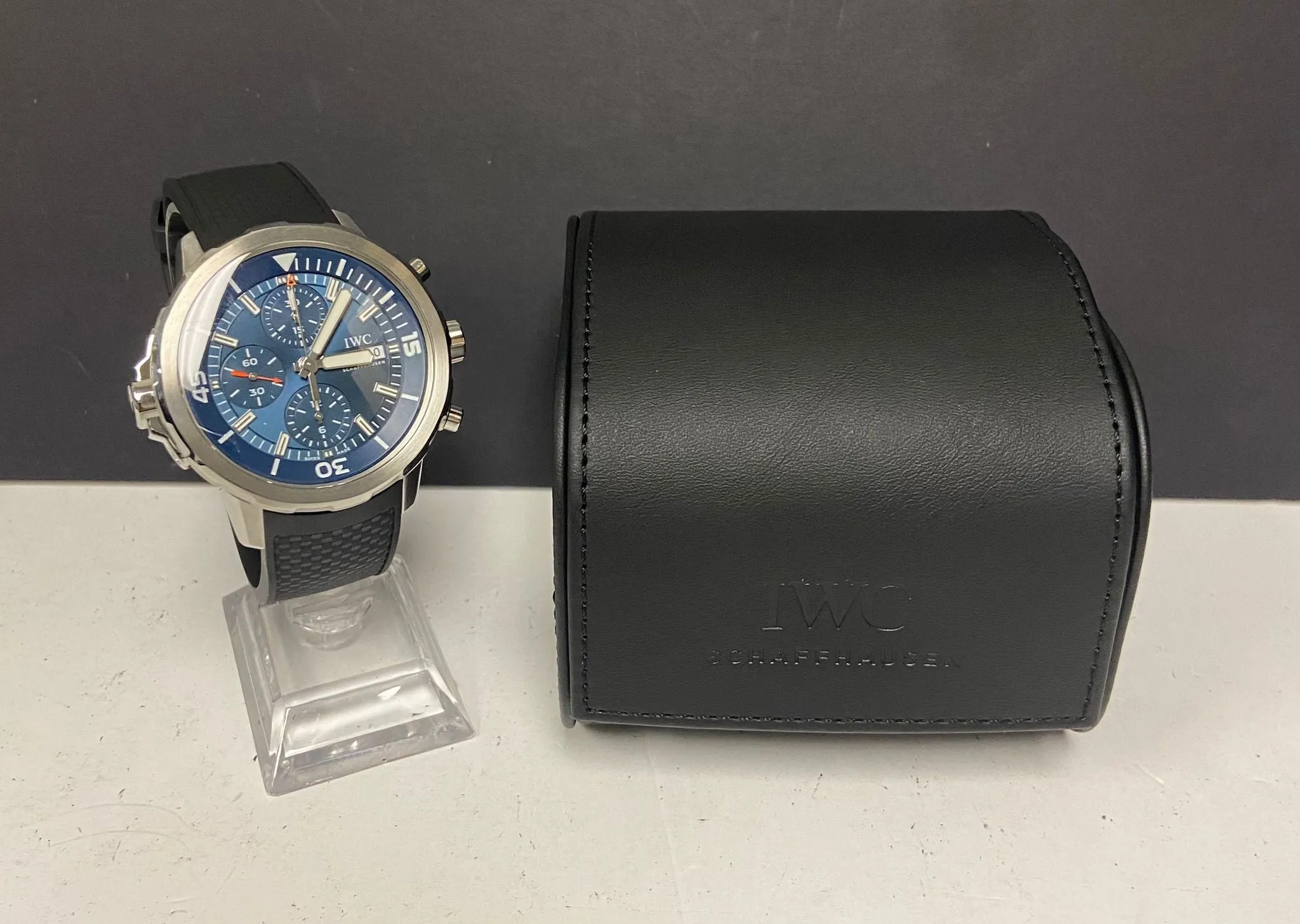 IWC Aquatimer Chronograph Cousteau IW376805 Blue Dial Automatic Men's Watch