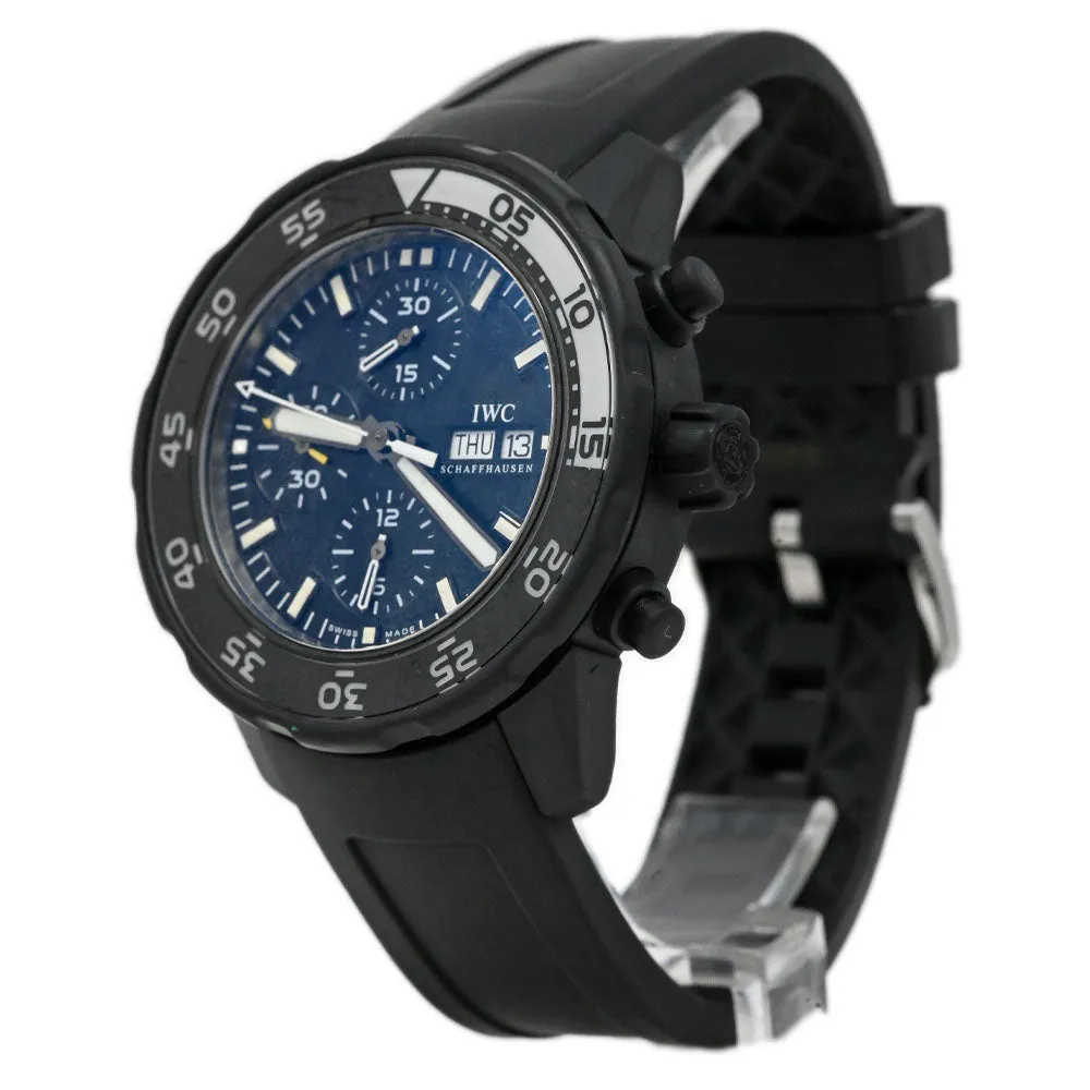 IWC Men's Aquatimer Galapagos Islands Edition PVD Coated Stainless Steel 43.5mm Black Chronograph Dial Watch Reference #: IW376705