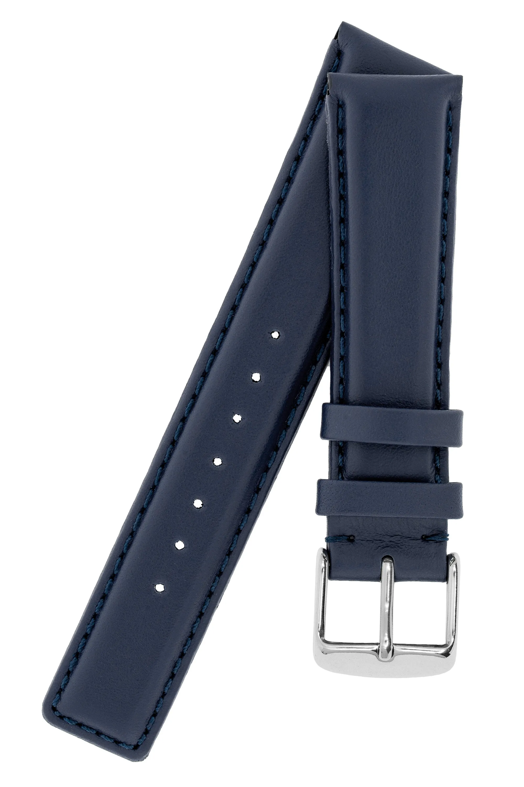 IWC-Style Calf Leather Watch Strap in BLUE