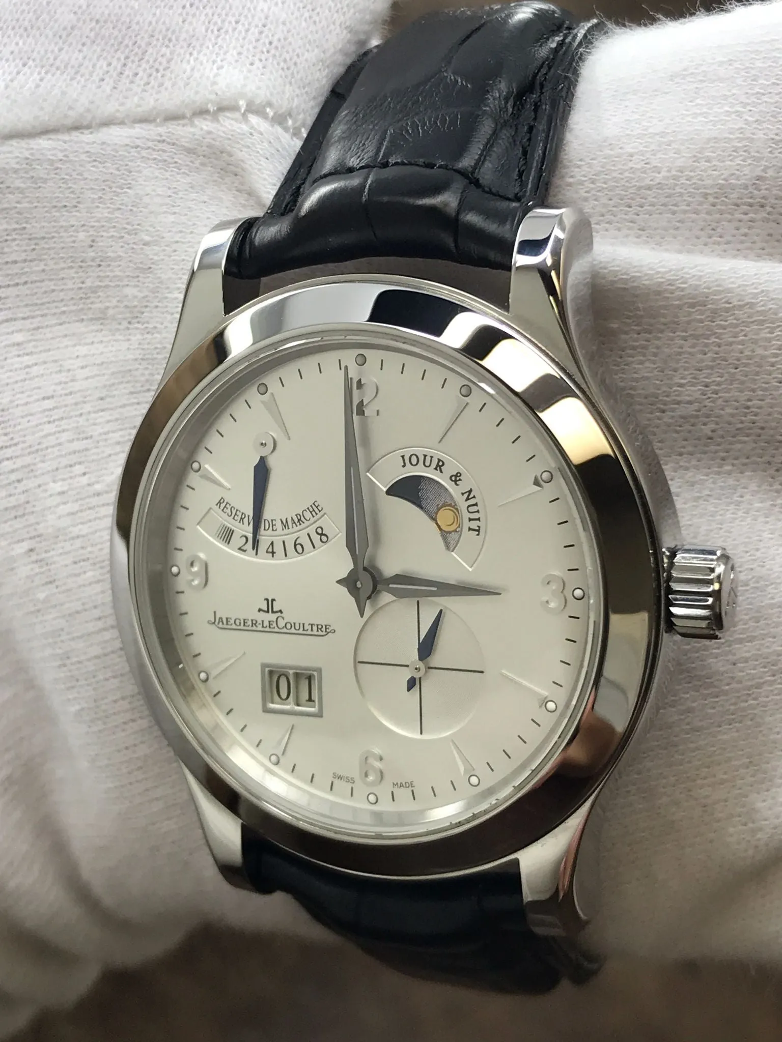 Jaeger-Lecoultre Master Control 8 Days 146.8.17.S Silver Dial Manual winding Men's Watch