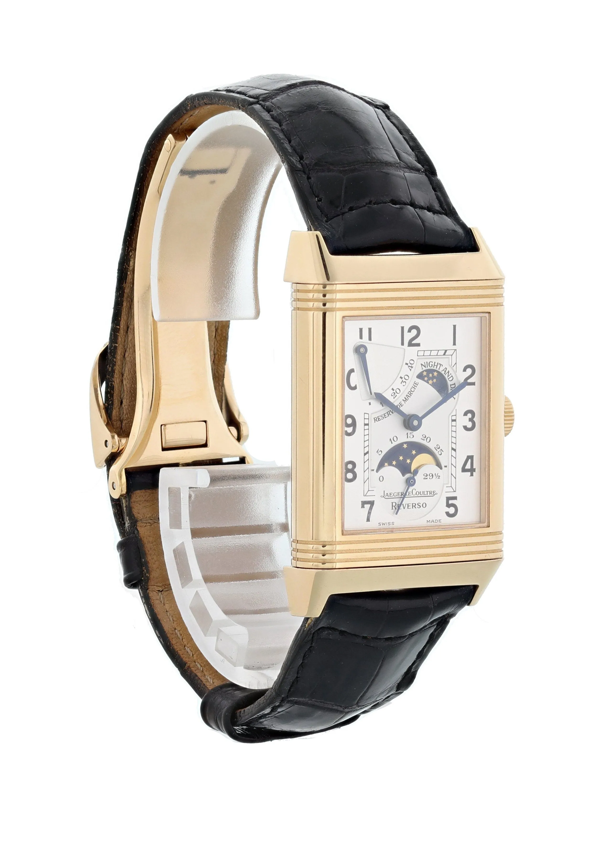 Jaeger LeCoultre Reverso 270.2.63 Sun Moon Rose Gold Men's Watch
