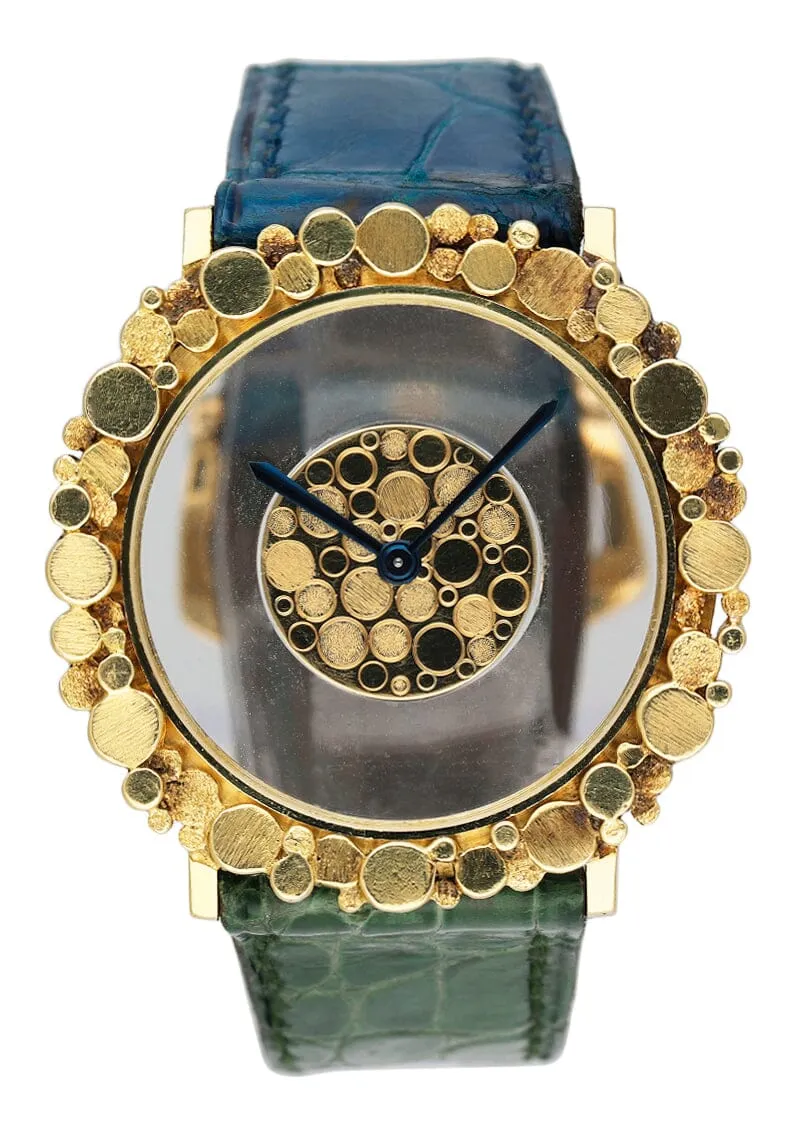 Jaeger-LeCoulture Mystery Dial 18K Yellow Gold Nuggest Watch
