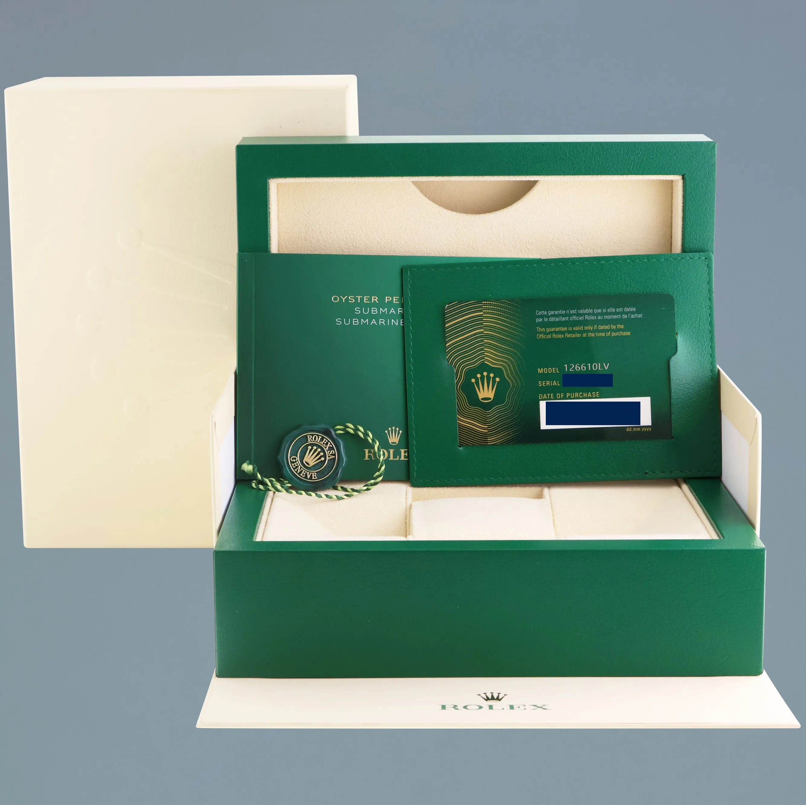JAN 2025 NEW PAPERS Rolex Submariner 41mm GREEN KERMIT MK2 126610LV Watch Box