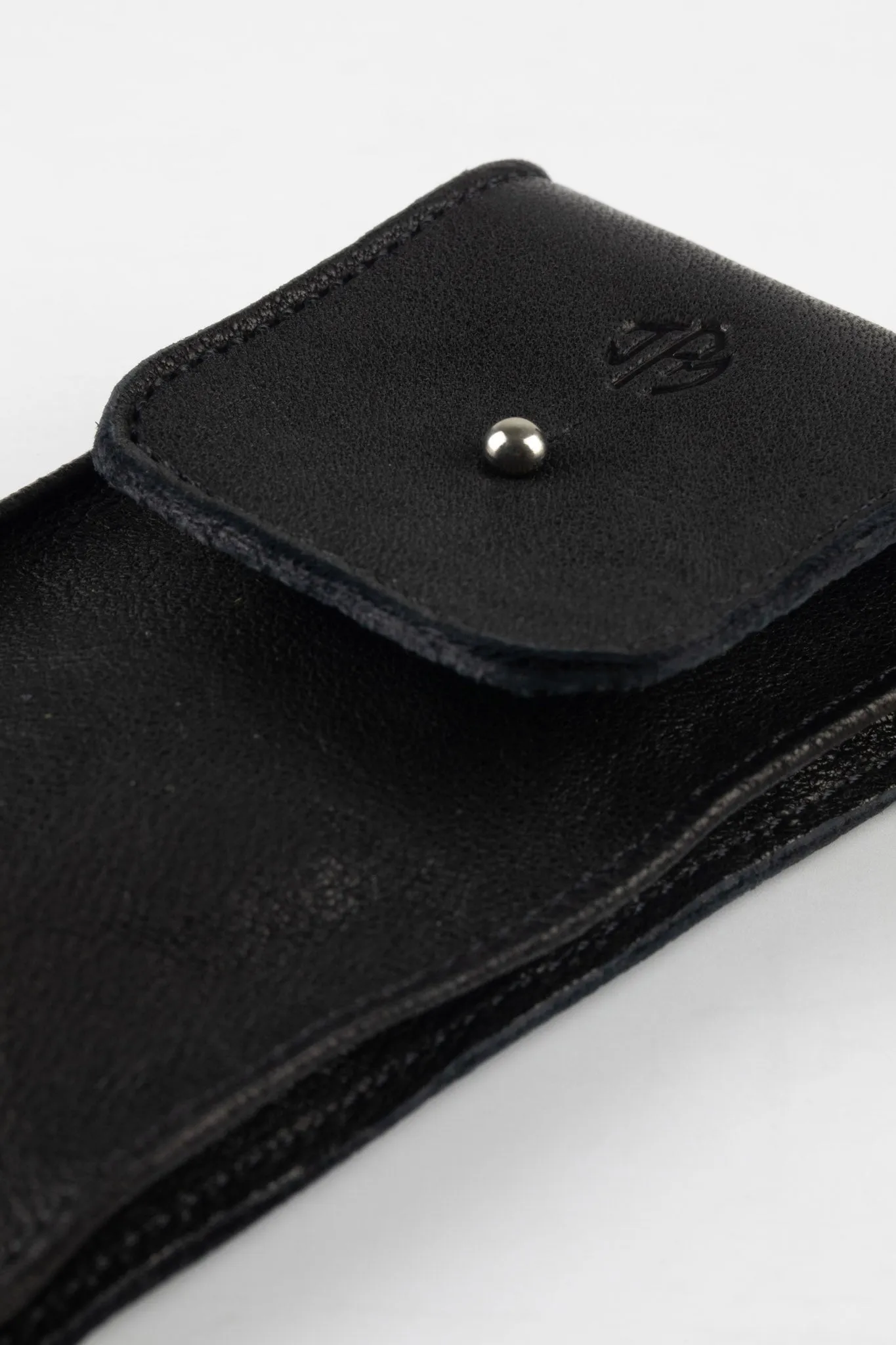 JPM Single Watch Leather Travel Pouch in BLACK