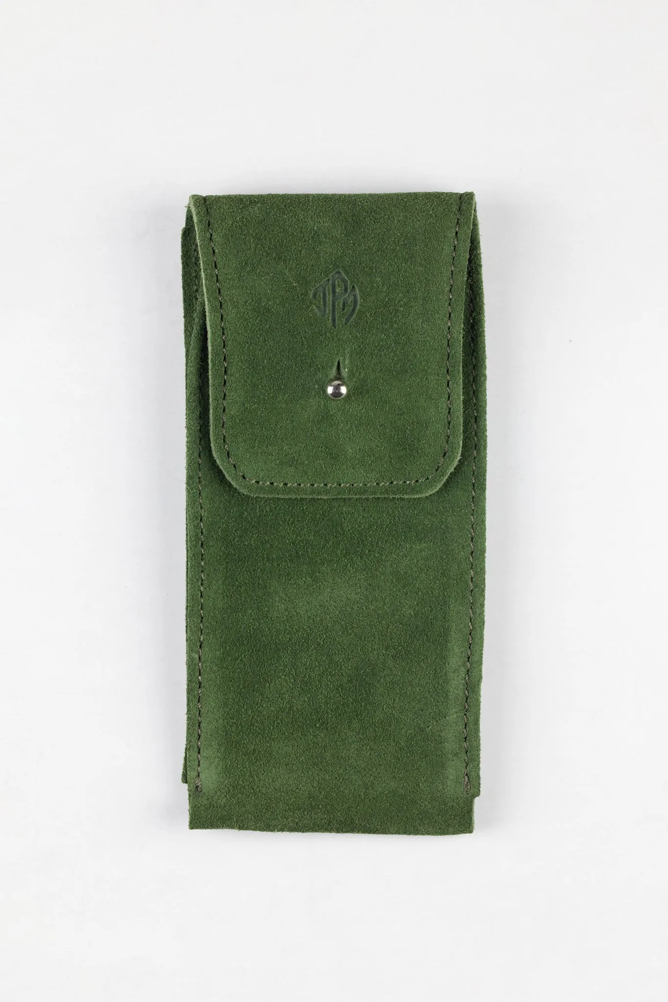 JPM Single Watch Vintage Suede Travel Pouch in MOSS GREEN