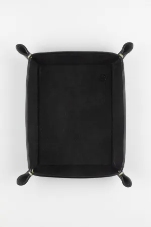 JPM Small Leather Valet Tray in BLACK