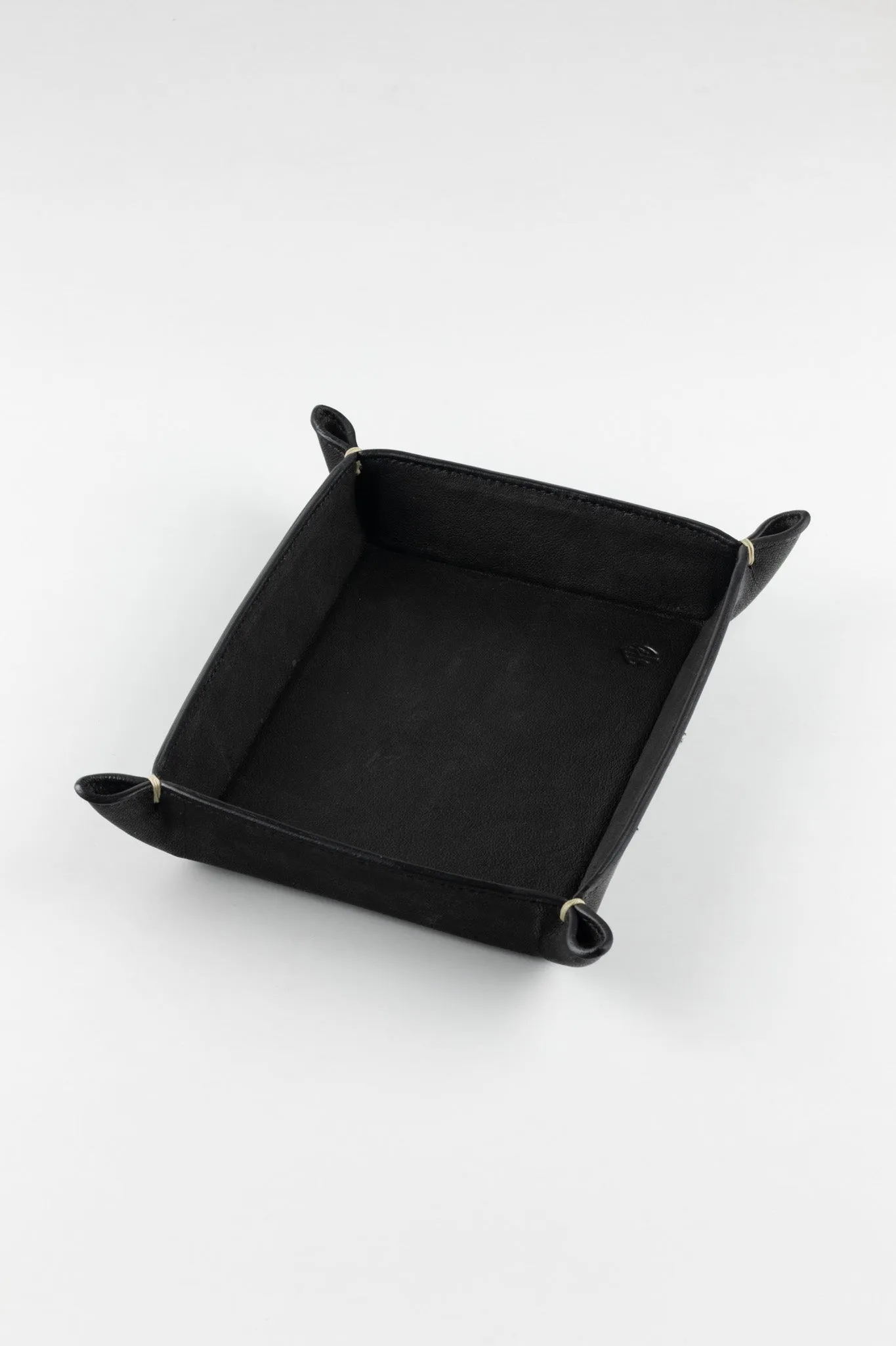 JPM Small Leather Valet Tray in BLACK