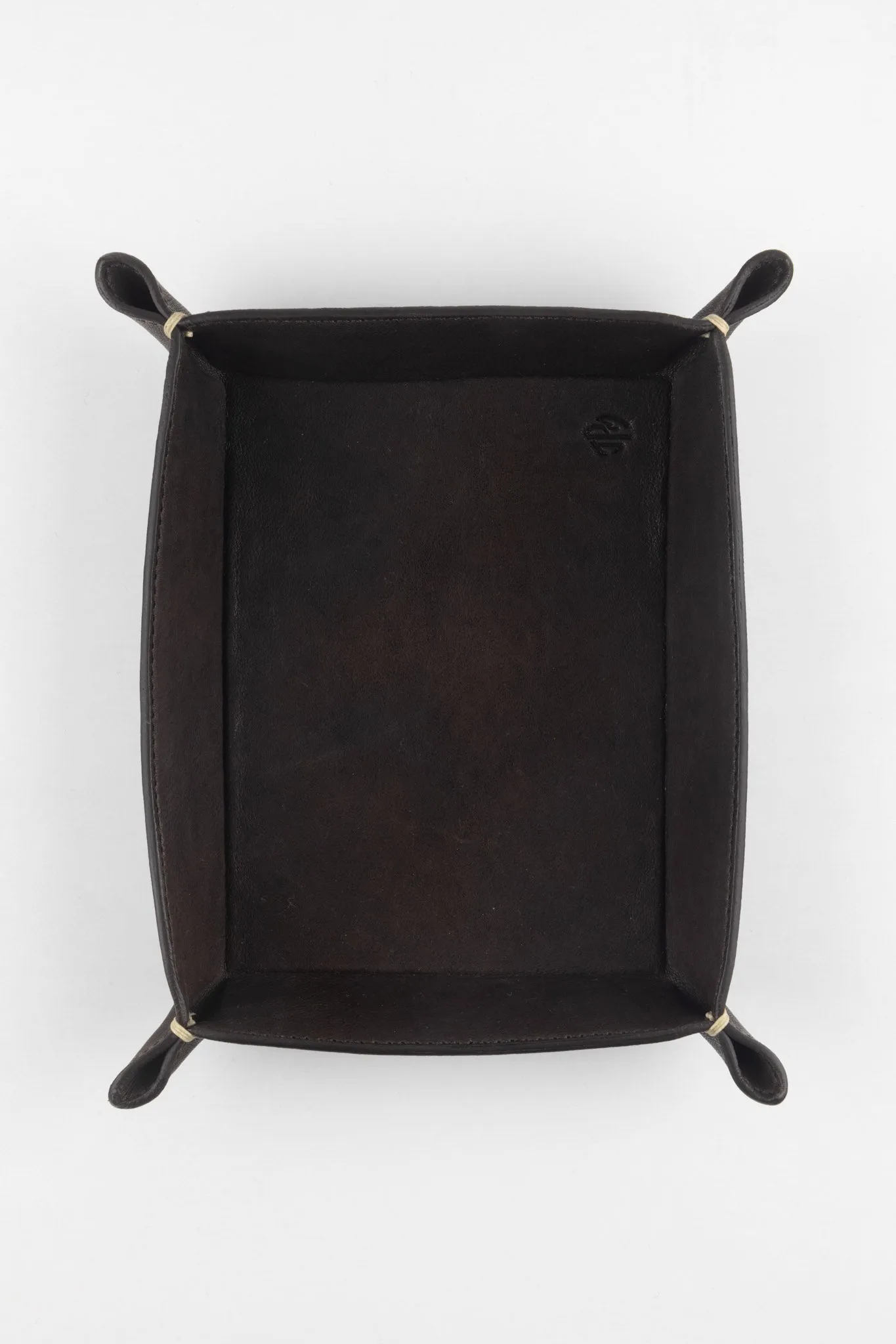 JPM Small Leather Valet Tray in BROWN