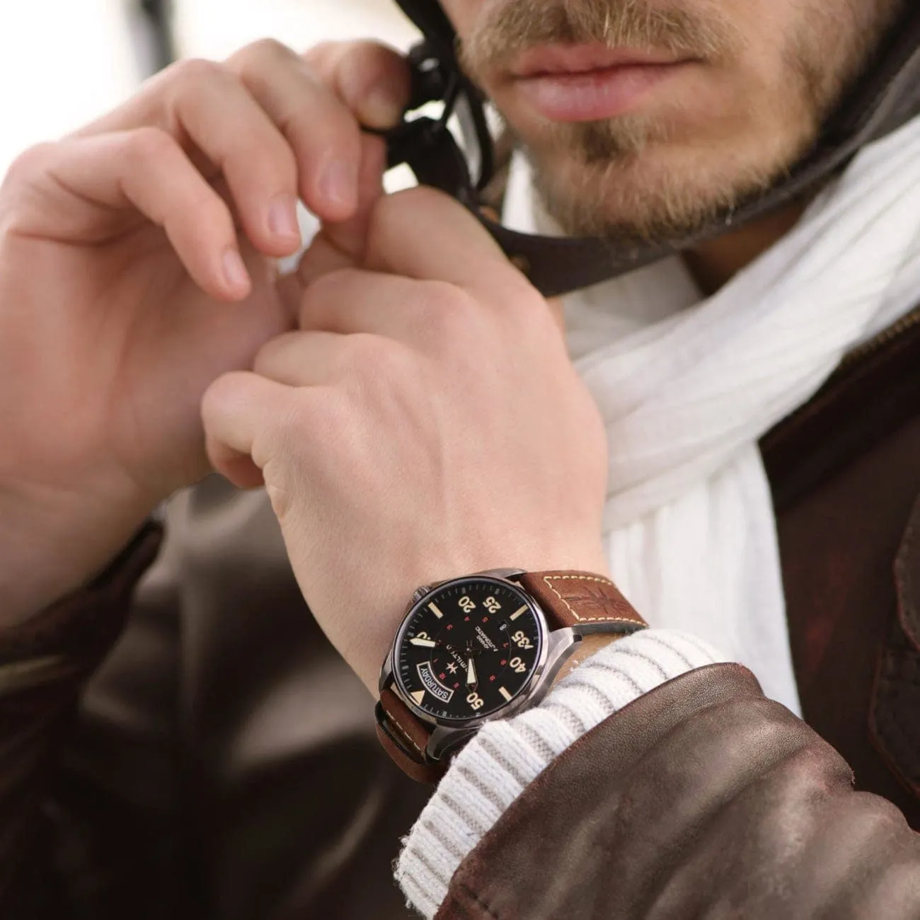 Khaki Pilot Day Date Auto