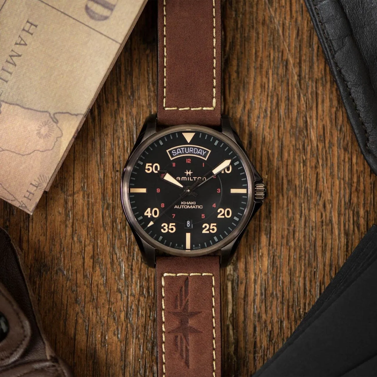 Khaki Pilot Day Date Auto