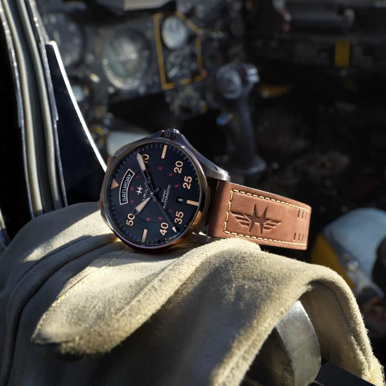 Khaki Pilot Day Date Auto