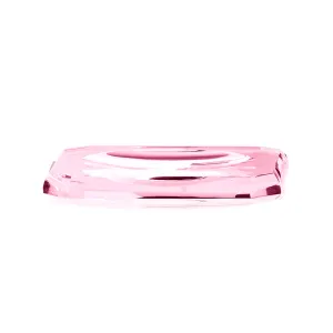 Kristall Tray - Free Standing - 9" Glass/Pink