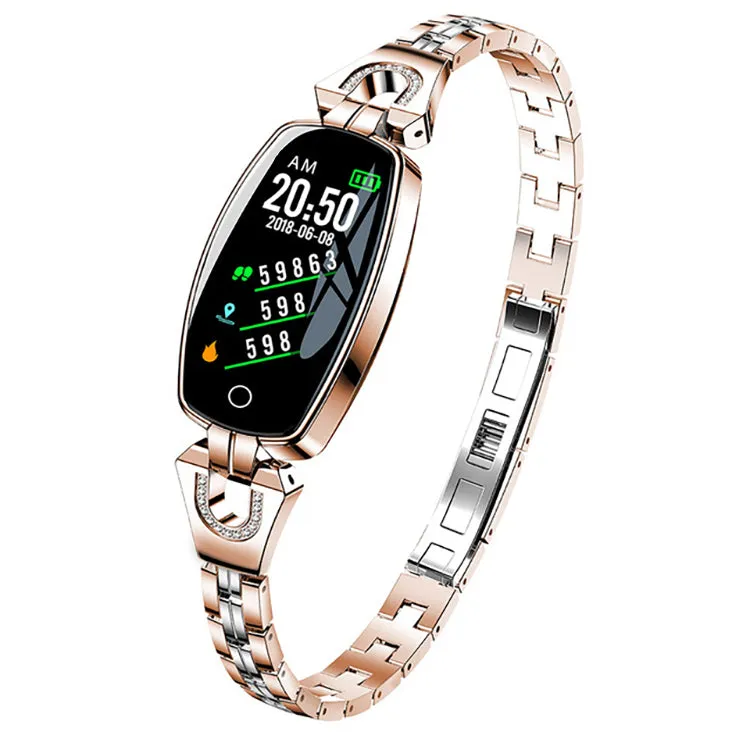Latest ladies Smart Bracelet H8 Wrist-band 0.96inch Color Screen Luxury Fitness Tracker H8