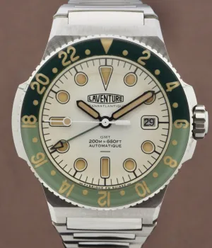 Laventure Transatlantique GMT, Steel/Cream