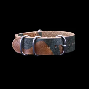 Leather Watch Strap, 4-Ring Military 101