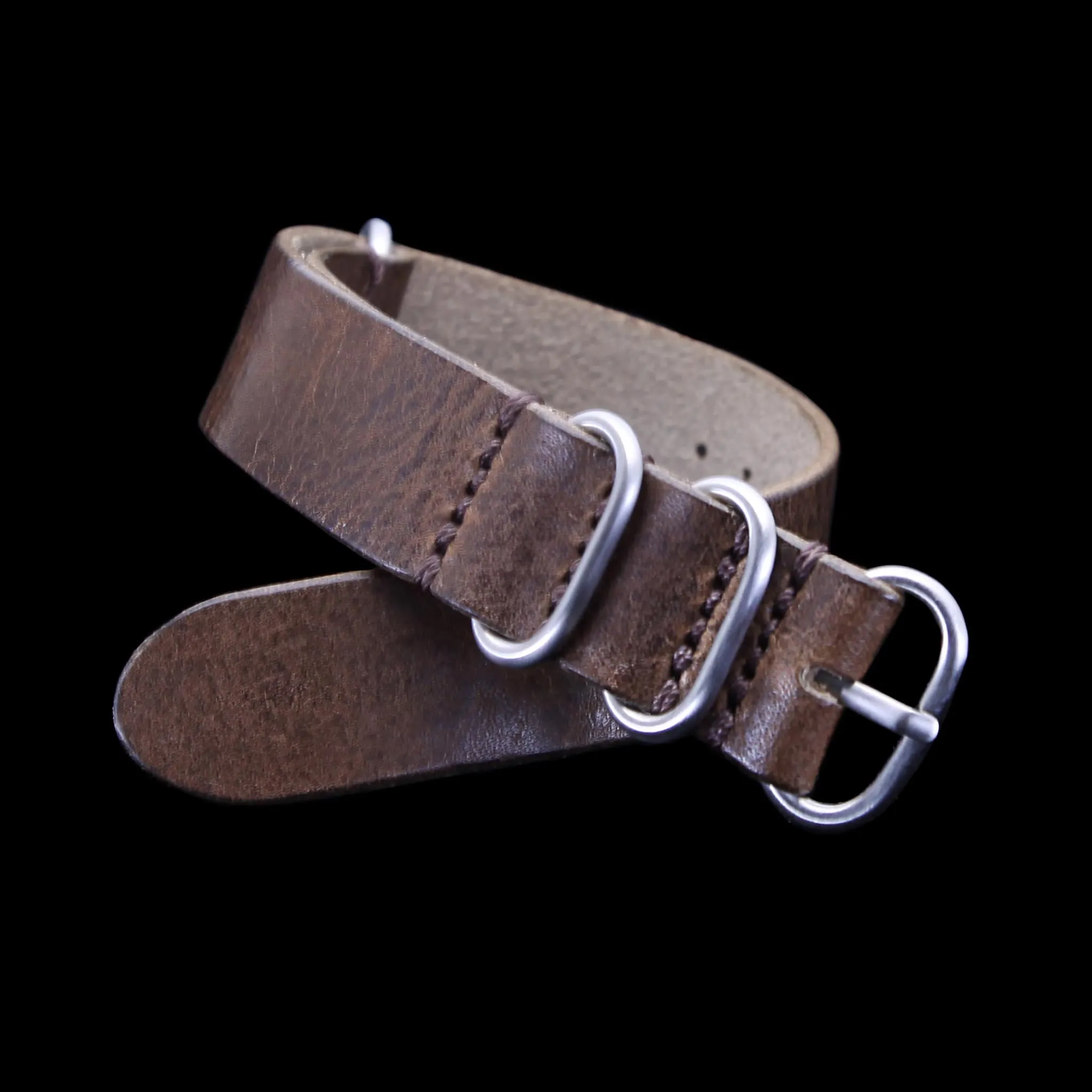 Leather Watch Strap, 4-Ring Vintage 404