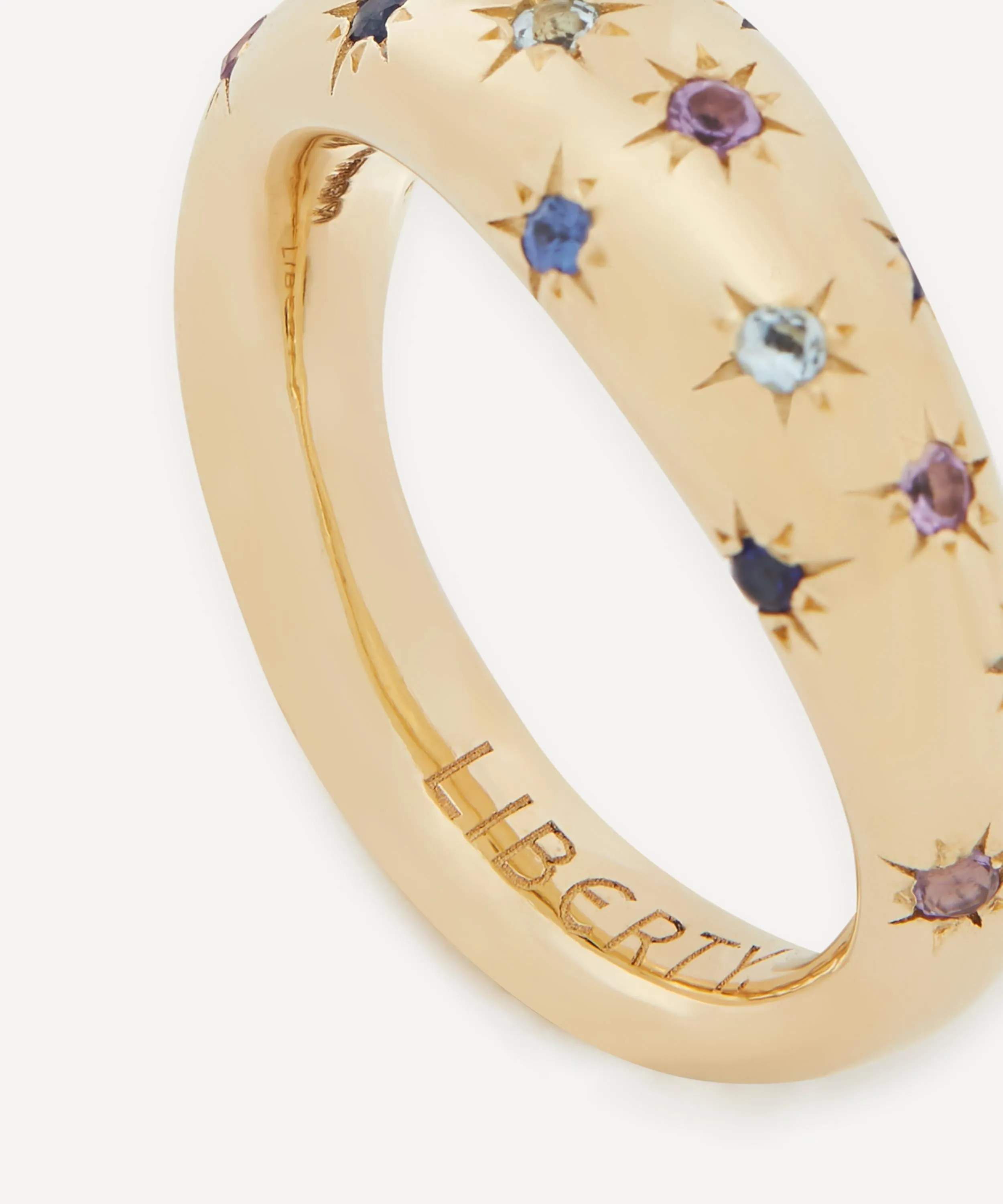 Liberty 9ct Gold Handmade Ianthe Star Rainbow Ring