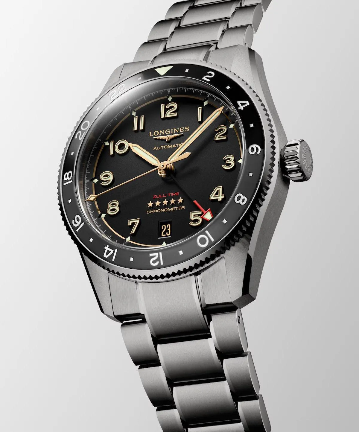 Longines Spirit Zulu Time Titanium Automatic Men's Watch L38021536