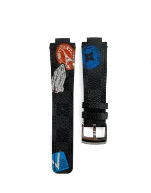 Louis Vuitton Damier Graphite World Tour Watch Strap