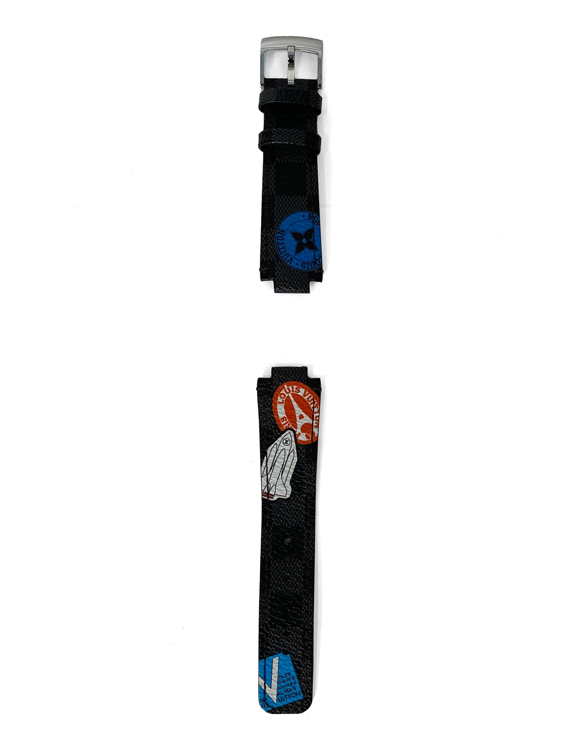 Louis Vuitton Damier Graphite World Tour Watch Strap
