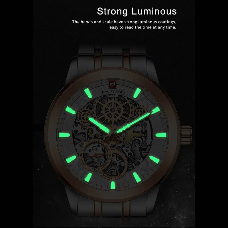 Luxury Original Premium Quality NAVIFORCE Waterproof Mechanical Watch | NF 65