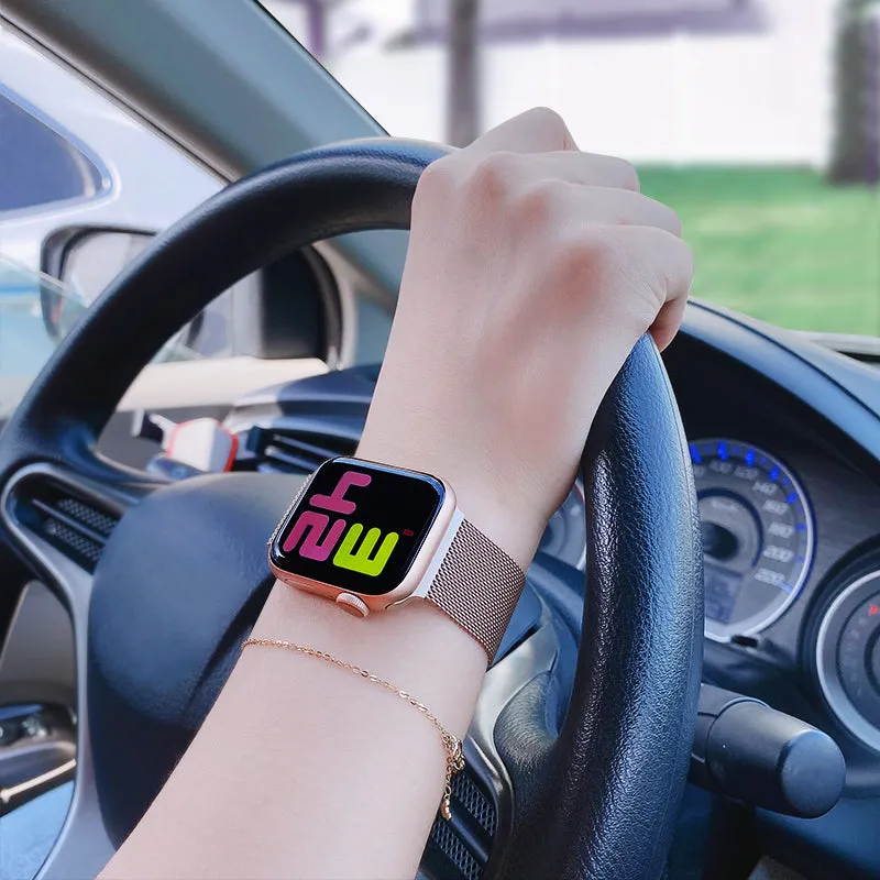 Magnetic Loop Strap For Apple watch Band 44mm 40mm 45mm 41mm 42mm 38mm Stainless steel correa bracelet iWatch serie 3 4 5 6 se 7