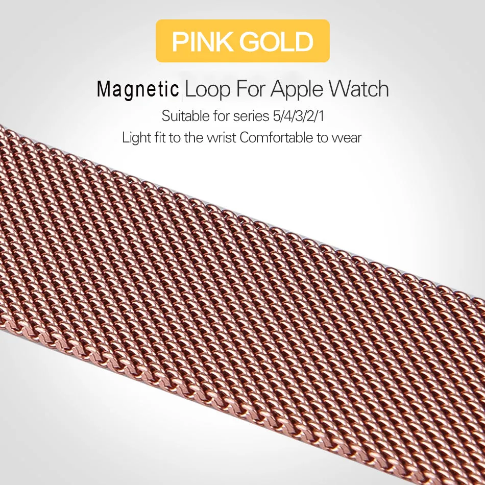 Magnetic Loop Strap For Apple watch Band 44mm 40mm 45mm 41mm 42mm 38mm Stainless steel correa bracelet iWatch serie 3 4 5 6 se 7