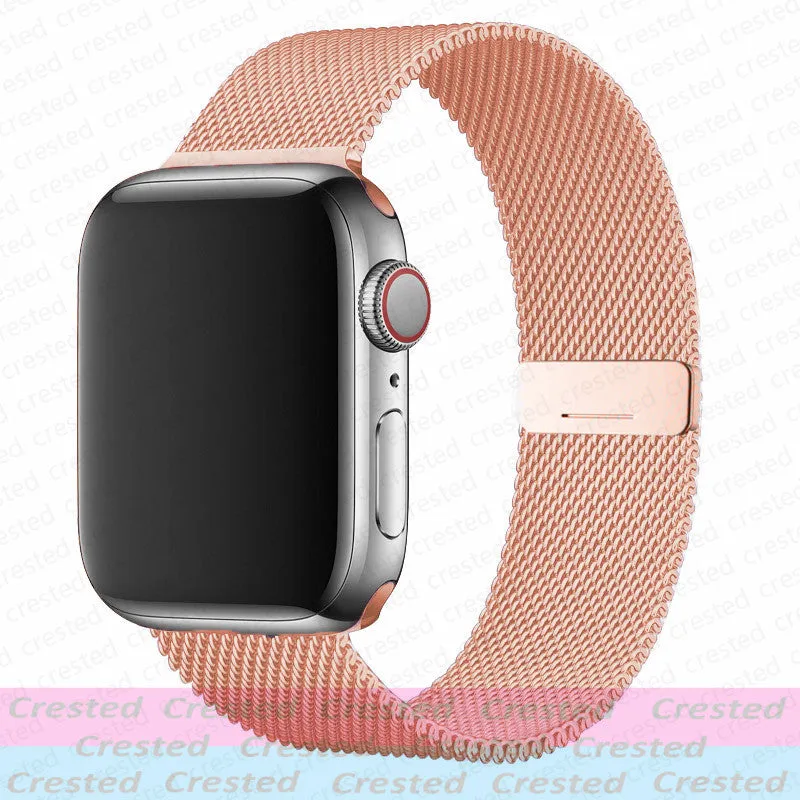 Magnetic Loop Strap For Apple watch Band 44mm 40mm 45mm 41mm 42mm 38mm Stainless steel correa bracelet iWatch serie 3 4 5 6 se 7