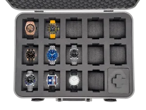 MC-CASES® Watch case carrying case for up to 14 watches - Luxury Line - Aluminum Case - Handmade