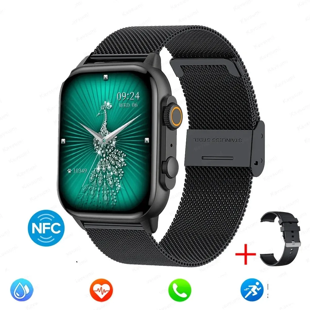 Men Women NFC AMOLED Screen  Bluetooth Call  Waterproof smart Watch