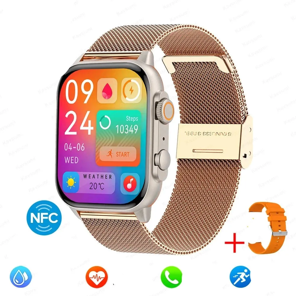 Men Women NFC AMOLED Screen  Bluetooth Call  Waterproof smart Watch