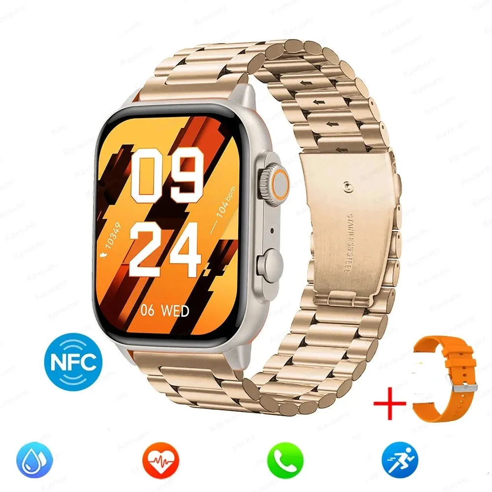 Men Women NFC AMOLED Screen  Bluetooth Call  Waterproof smart Watch