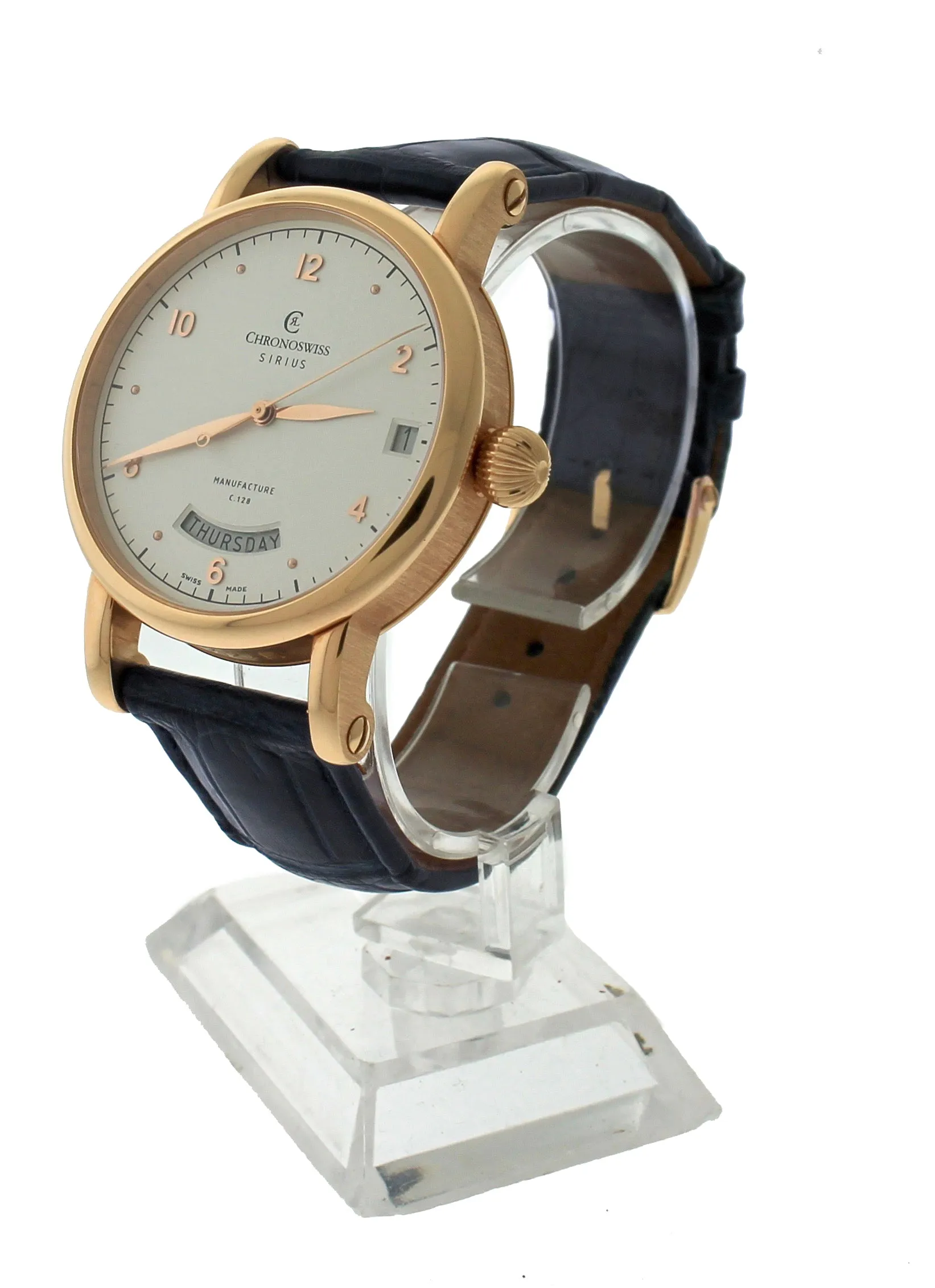 Men's Chronoswiss Day Date Sirius Manufacture 40mm Rose Gold CH-1921R Watch