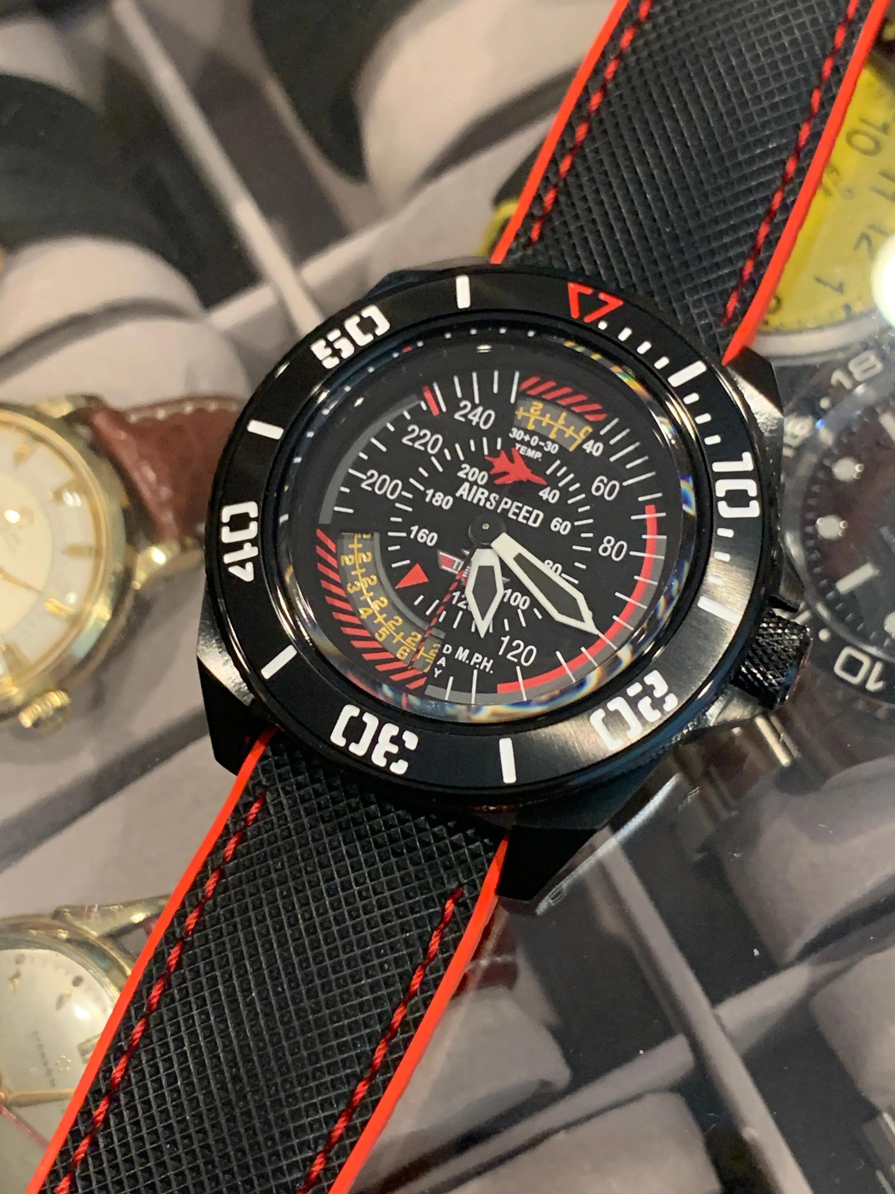 Men's Custom 45MM Aviator Watch with Seiko NH35 Automatic Movement
