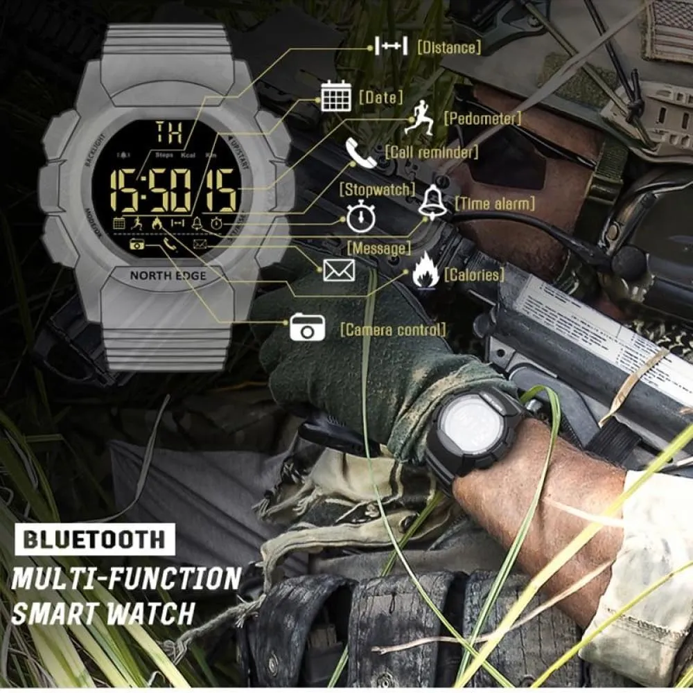 Mens Scratch Resistant Glass Waterproof 100m Bluetooth Smart Watch for Ios
