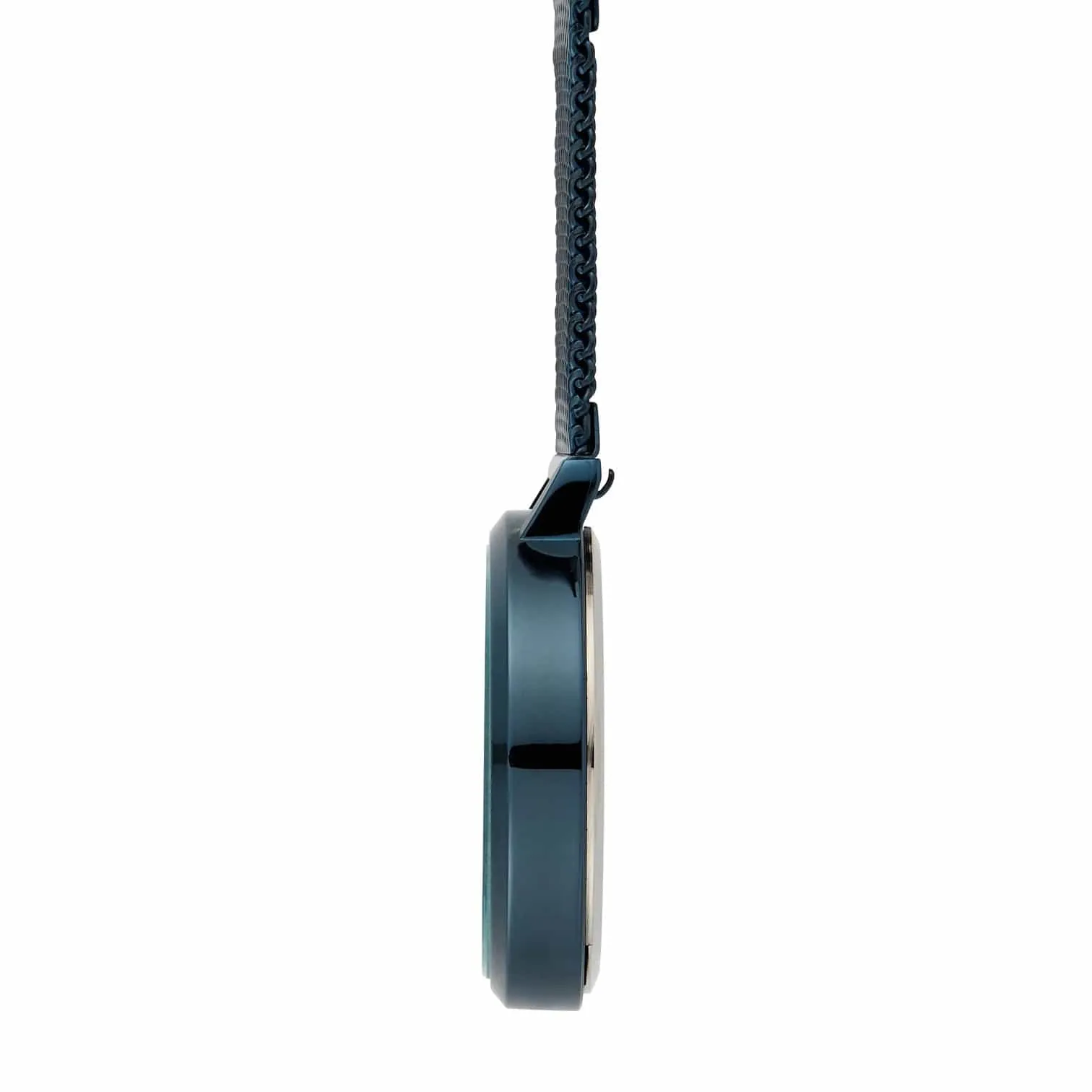 Meraki Rose Gold/Blue Mesh Fob Watch