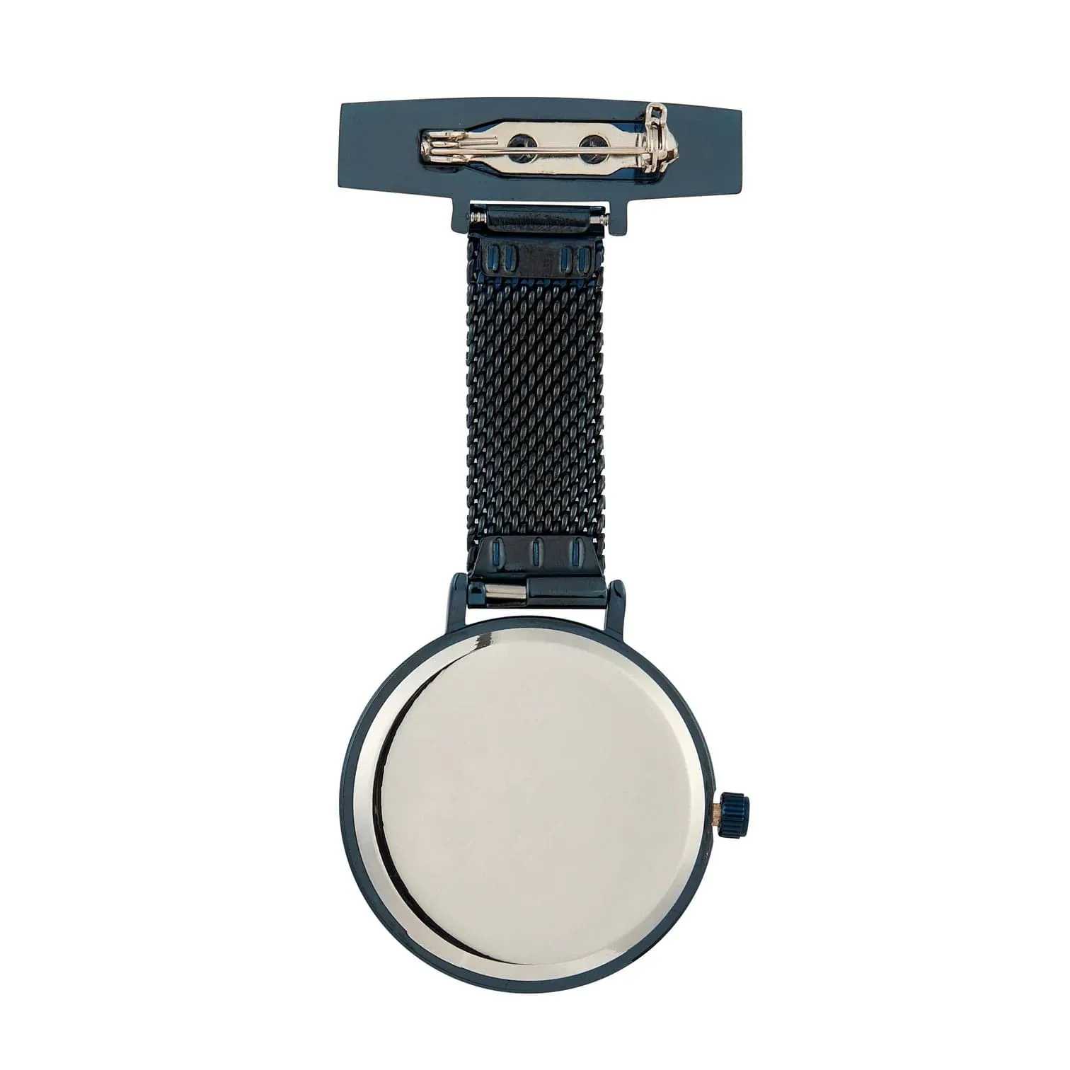 Meraki Rose Gold/Blue Mesh Fob Watch