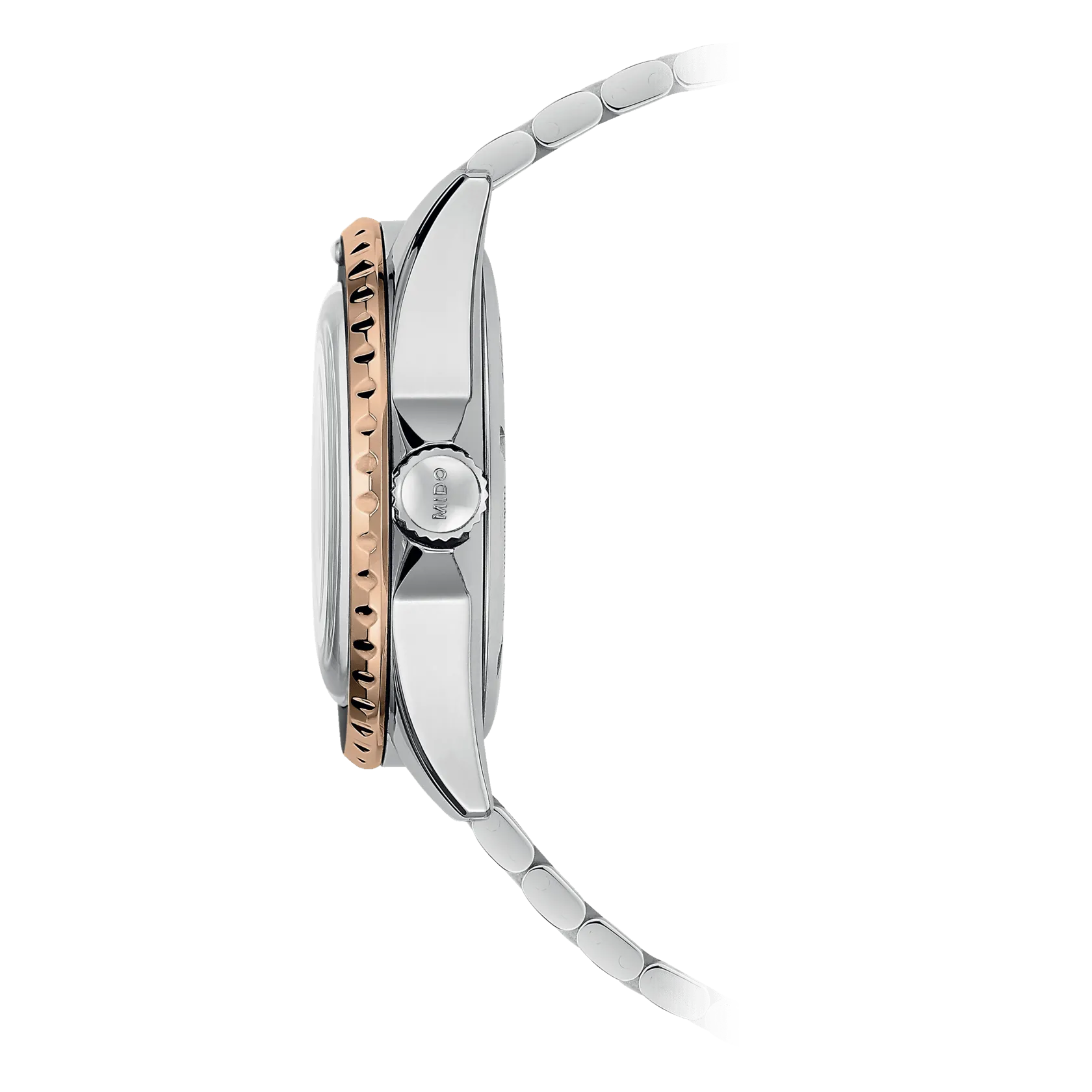 Mido Ocean Star Tribute Rose Gold Bezel Black Dial Men's Watch M0268302105100