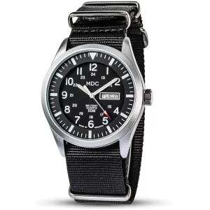 Military Watches for Men Tactical Wrist Watch Waterproof Outdoor Sport Field Black Analog Mens Watch Army Casual Work Wristwatch NATO Band by MDC