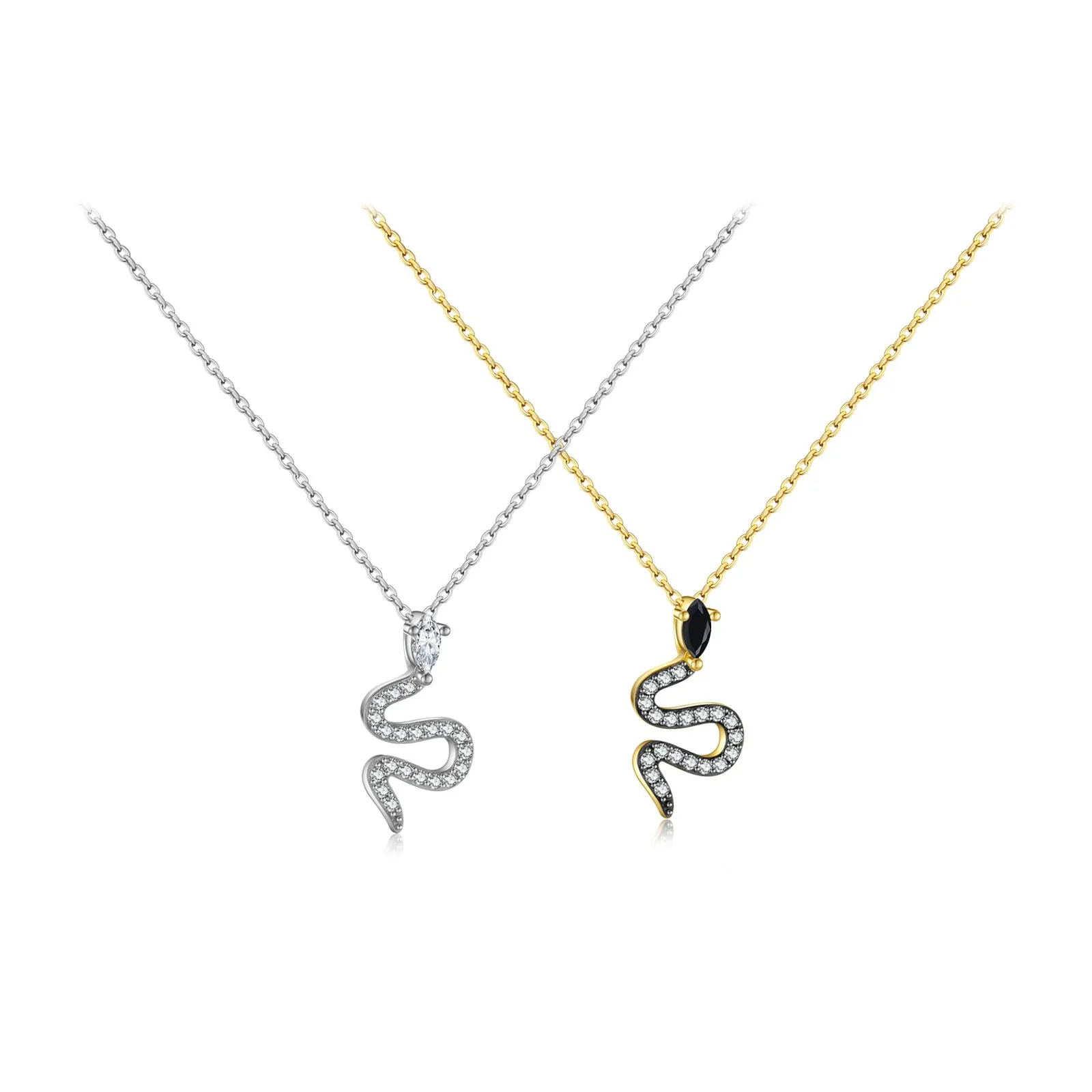 Minimalist Snake Pendant Necklace